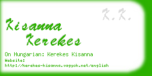 kisanna kerekes business card